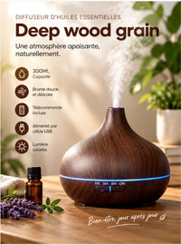 Diffuseur d'Arômes Grain de Bois — Humidificateur USB de Bureau 2